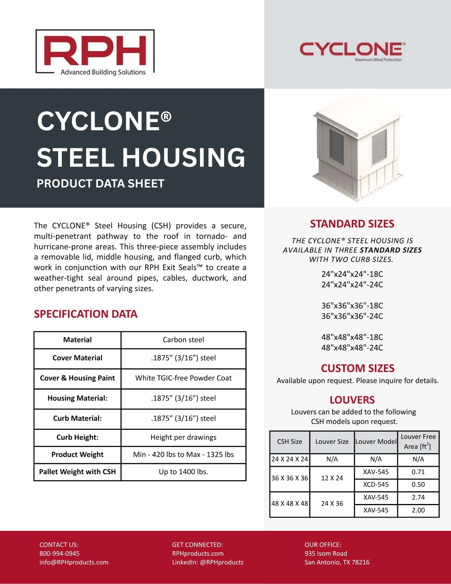 Product Data Sheet - CYCLONE Steel Housing 2025